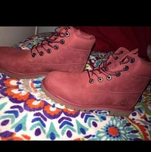 Burgundy Timberlands Size 7 Womens